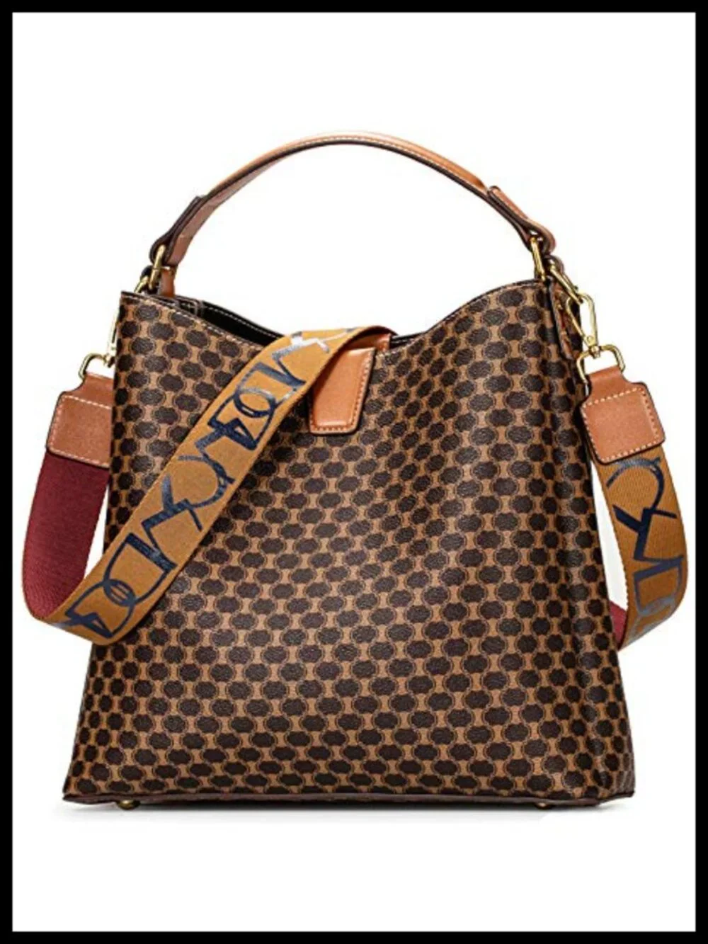 Faux Leather Vintage Satchel Handbag Top Handle Tote Ladies Purse
